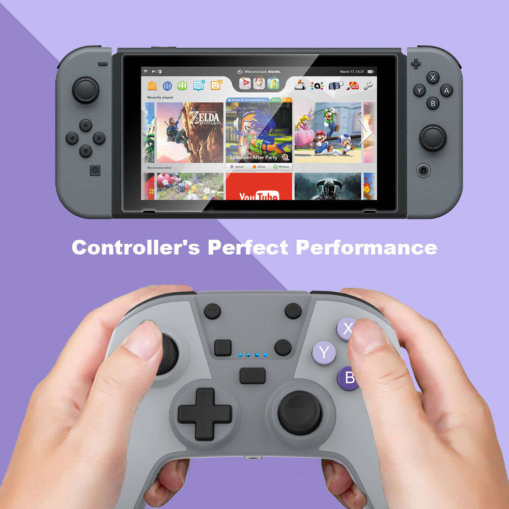 JYS-NS207 Bluetooth Game Controller Trådløst spil Joystick til Nintendo Switch Pro Grå JYS-NS207 Bluetooth Game Controller Trådløst spil Joystick til Nintendo Switch Pro Grå